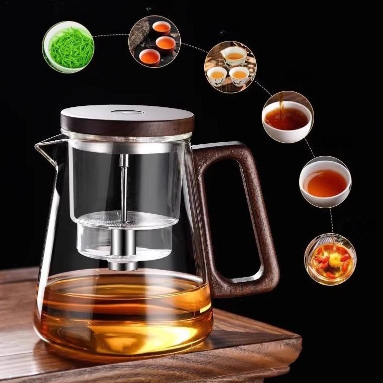 Ấm Trà Thủy Tinh, Bình Pha Trà Cao Cấp Chịu Được Nhiệt Độ Cao, Dung Tích 800ml