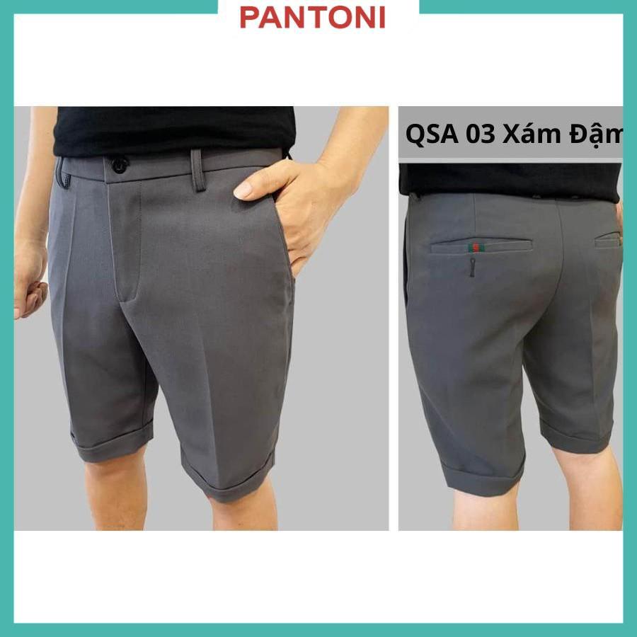 Quần tây âu nam vải co giãn, ống quần short ngắn