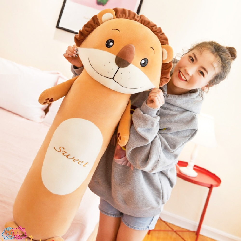 Gối ôm, thú nhồi bông, gấu bông Sweet hình con thú size bự 90cm Tặng đồ chơi rùa tập bơi cho bé màu ngẫu nhiên