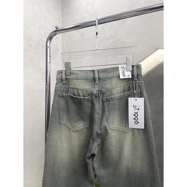 Jeans nam loang màu baggy jeans ống rộng in chữ Dico 844