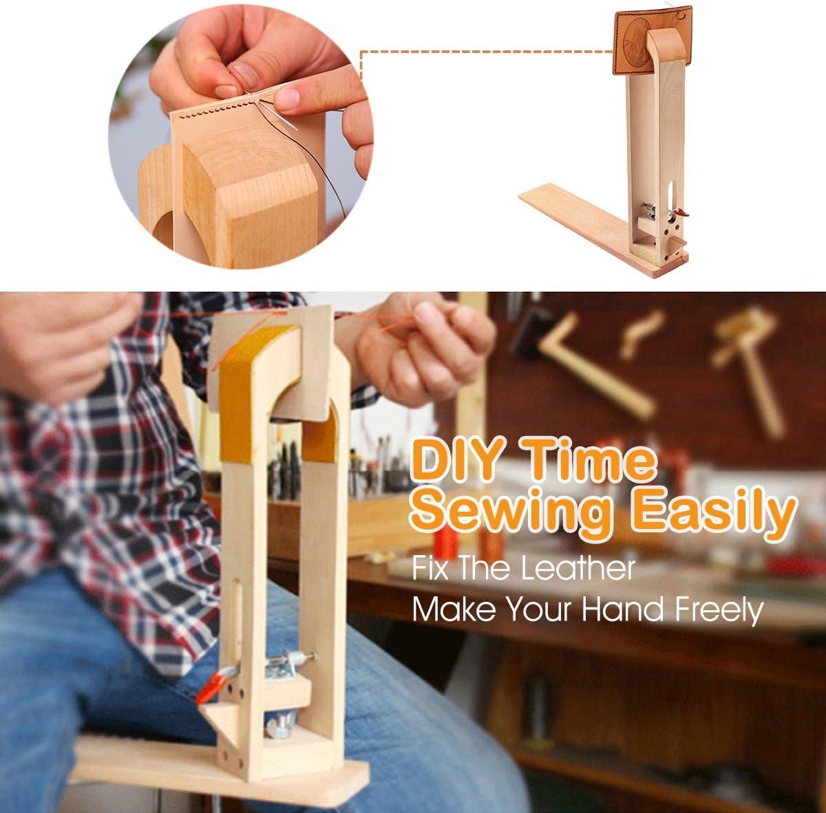 Dụng cụ may bằng da Kẹp giữ gỗ Phương pháp Thủ công Hệ thống viền chỉ may DIY Kẹp may Ngựa may Cơ bản để giữ da đúng vị trí khi may da