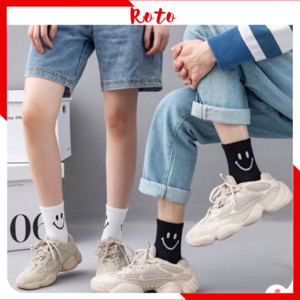 Vớ nam cổ cao họa tiết mặt cười, sét tất thể thao năng động A20