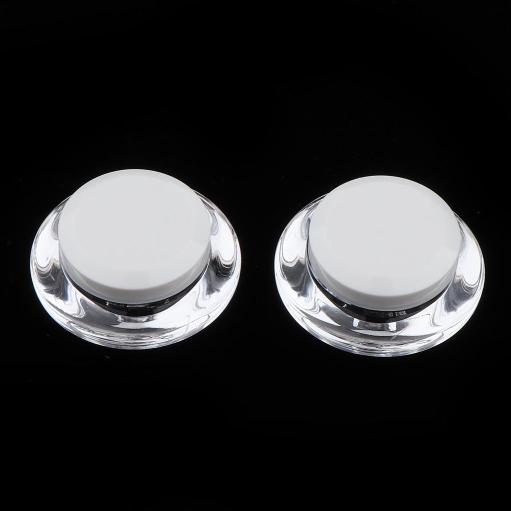 2x Refillable Sample Bottle Cosmetic Makeup Jar Pot Cream Lip Balm Container -