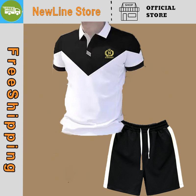 Bộ Quần Áo POLO Thể Thao Trẻ Trυng  Sang Trọng Hàng Cao Cấp Sport Chạy Bộ Tập Gym. - Trắng Thân Xám +Quần