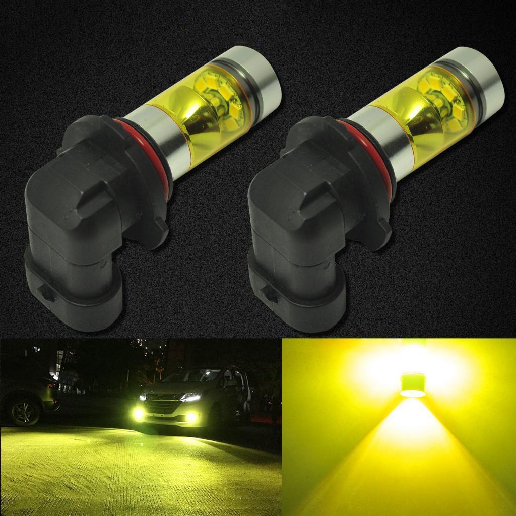 2x Mini Car H11 H8 LED 4300K Yellow 2323 Projector Fog Driving Light Bulb