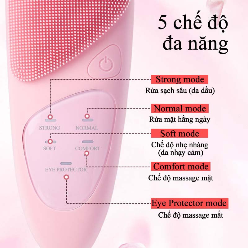 Máy Rửa Mặt Mini Cầm Tay Đa Năng Máy Massage Mặt Đầu Silicon Nén Nóng Giúp Sạch Sâu Da Chăm Sóc Mắt Đẩy Tinh Chất Dụng Cụ Làm Sạch Lỗ Chân Lông Và Tẩy Da Chết Dụng Cụ Làm Đẹp Gia Dụng Sạc USB - ML004