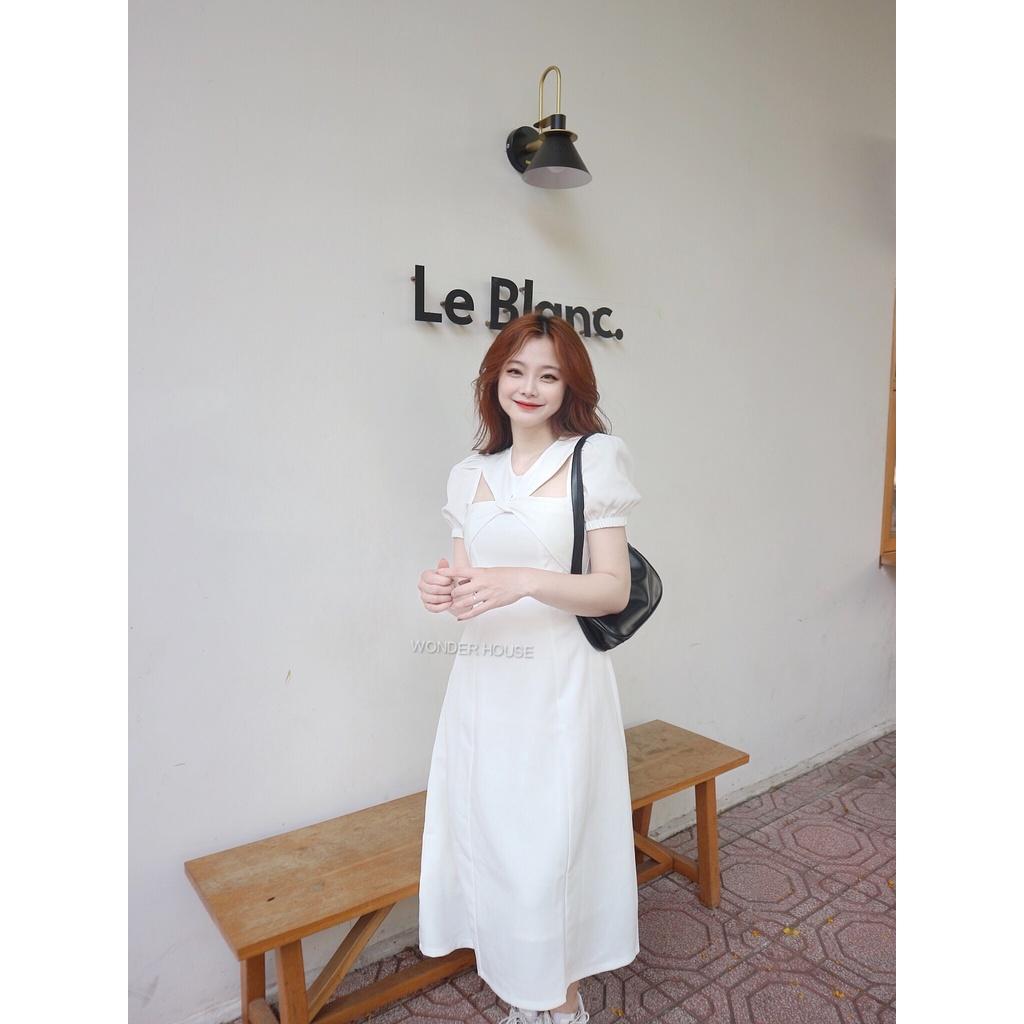 Đầm Wonderhouse cổ yếm form maxi chất vải dày dặn dự tiệc, đi biển sang chảnh - Dori dress 2