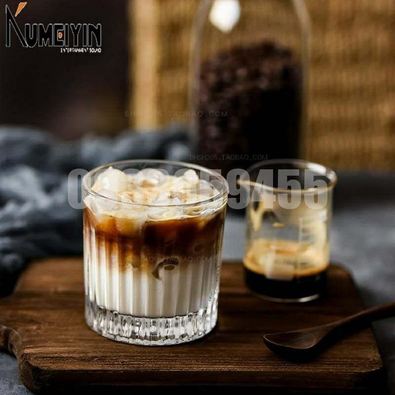 Bộ 6 Ly thủy tinh uống nước cao cấp 300ml, cốc uống whisky Xéo sang trọng