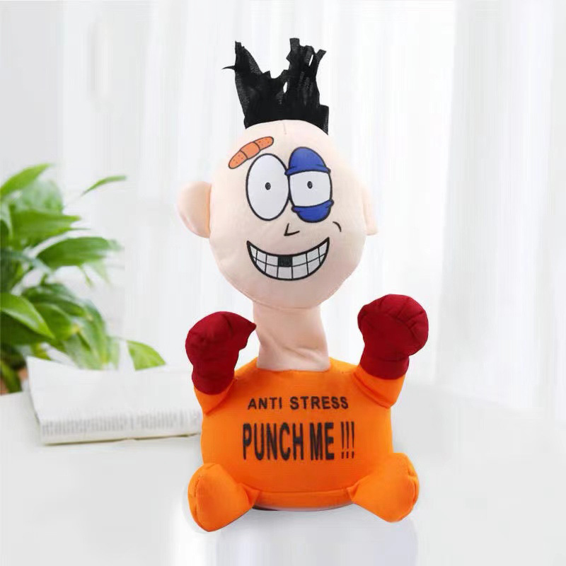 Đồ chơi đấm bốc xả stress giảm căng thẳng Punch Me có tiếng kêu và miếng hút để cố định 23cm