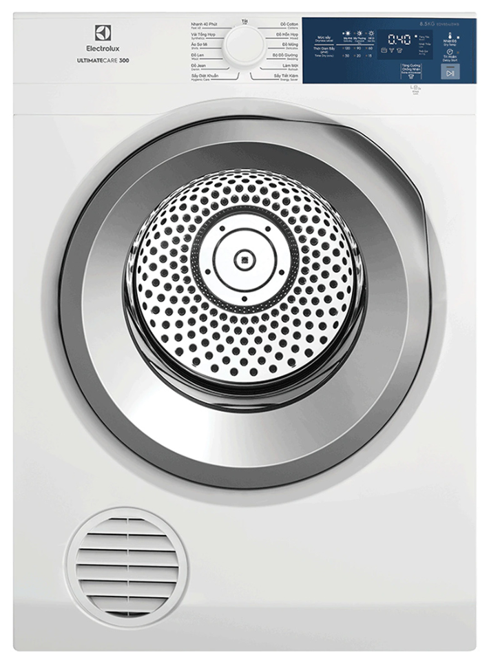 Máy sấy quần áo Electrolux 8.5 kg EDV854J3WB Trắng - Hàng chính hãng