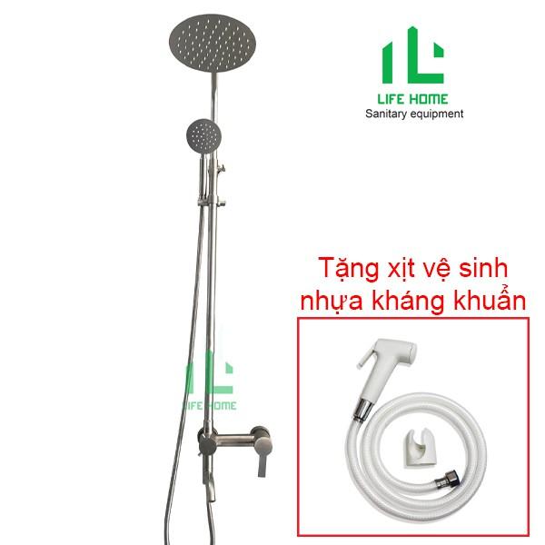 Sen Cây Tròn INOX 304 Nóng Lạnh Cao Cấp LIFEHOME (Tặng vòi xịt vệ sinh nhựa kháng khuẩn)