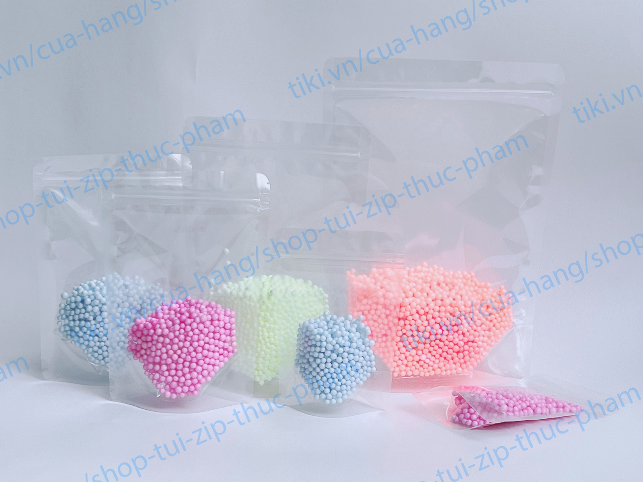 1kg Túi Zip trong suốt đáy đứng - túi đựng thực phẩm khô, nước