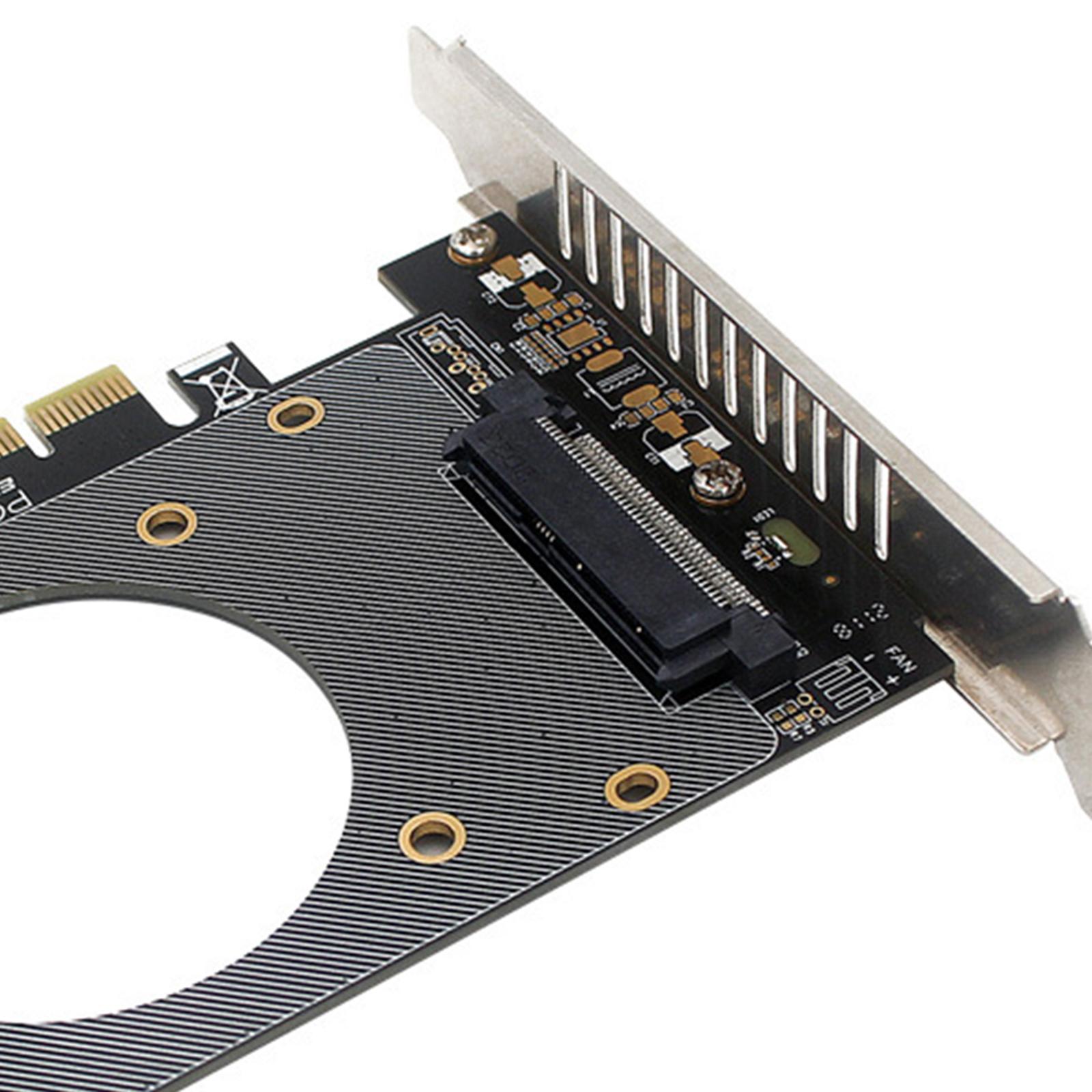 U.2 Adapter to PCIE X4 SFF-8639 to SSD Expansion Board Computer Component Expansion Compatible with Windows / MacOs / Linux