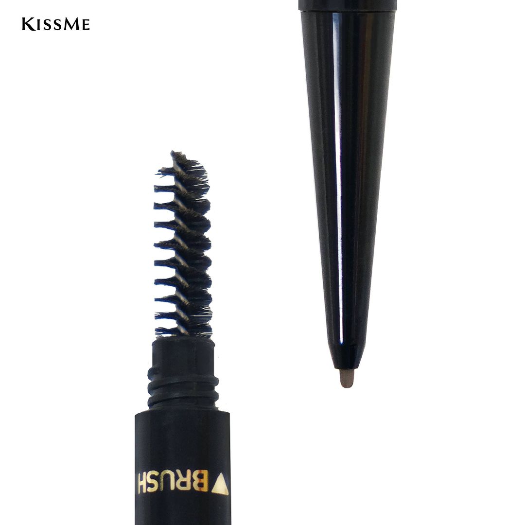 Bút Chì Sáp Kẻ Lông Mày Lõi Sáp Chống Trôi  Màu Sắc Tự Nhiên – Màu Xám Be #12 Kissme Heavy Rotation Eyebrow Pencil (0.09G)