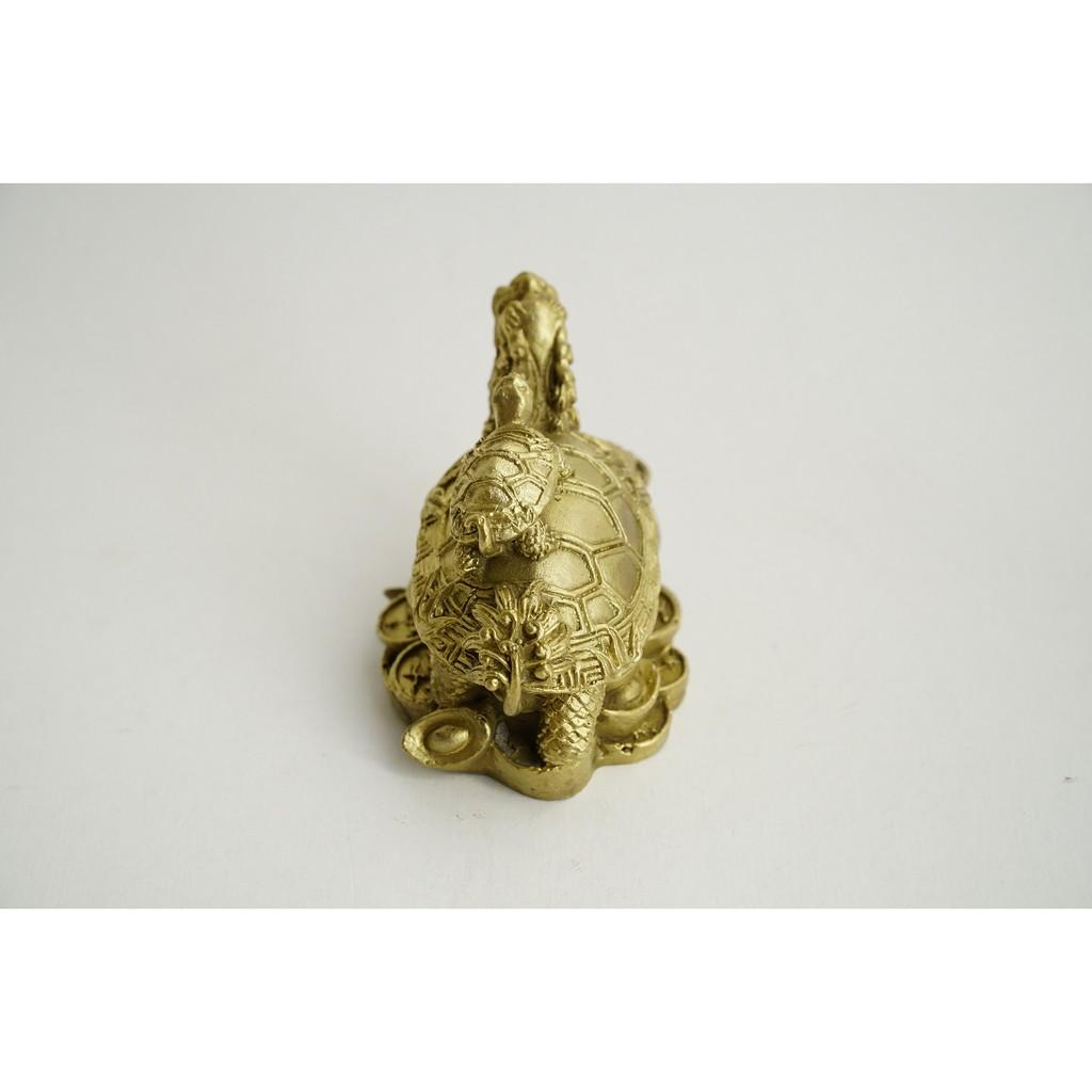 Tượng Long Quy bằng đồng phong thủy chiêu tài - 7cm