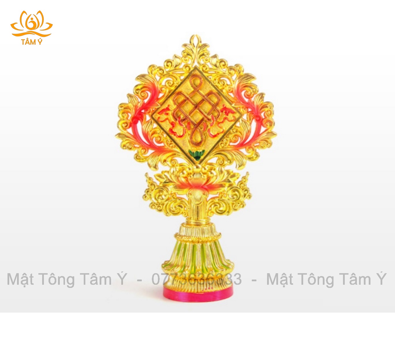 Bộ Bát Kiết Tường họa tiết tinh xảo màu sắc rực rỡ siêu đẹp bằng hợp kim mật tông Tâm Ý pháp bảo kim cương thừa