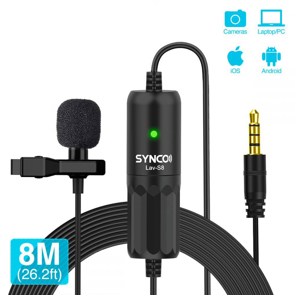 Micro cài áo Synco Lav-S8 - mic cài áo đa hướng condenser chính hãng