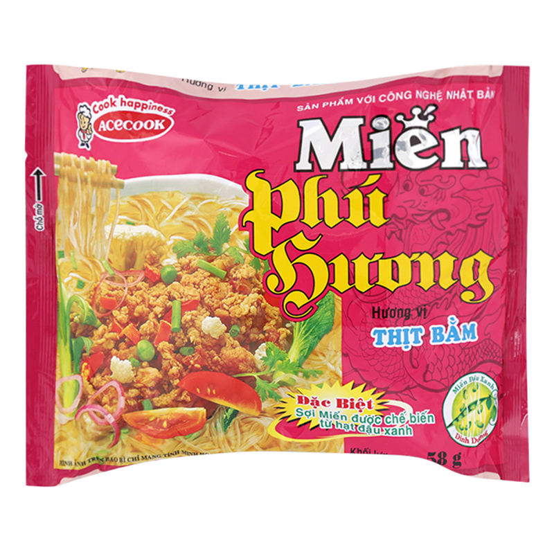 Miến Phú Hương thịt bằm 58g combo 5 gói