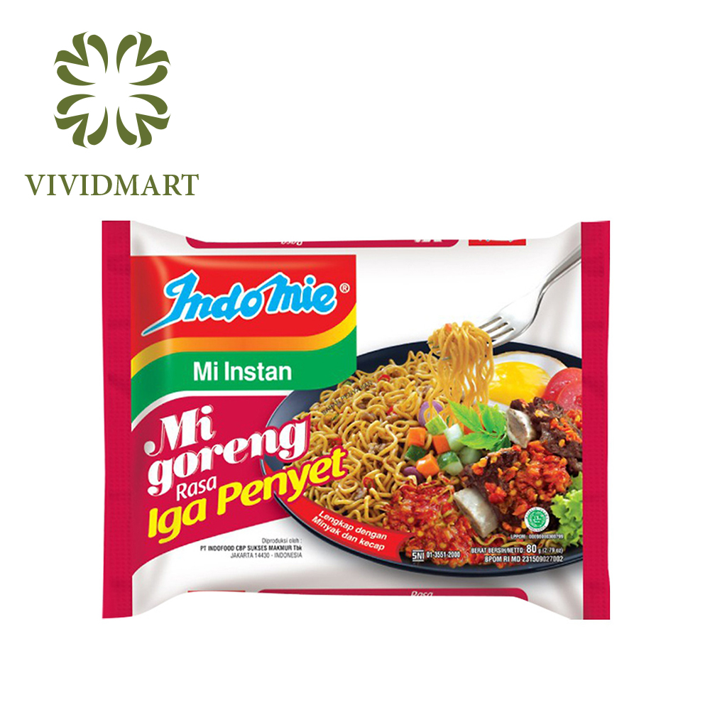 Mì Xào Khô Indomie Mì Goreng Vị Sườn – Gói 64gr - Indofood Indonesia