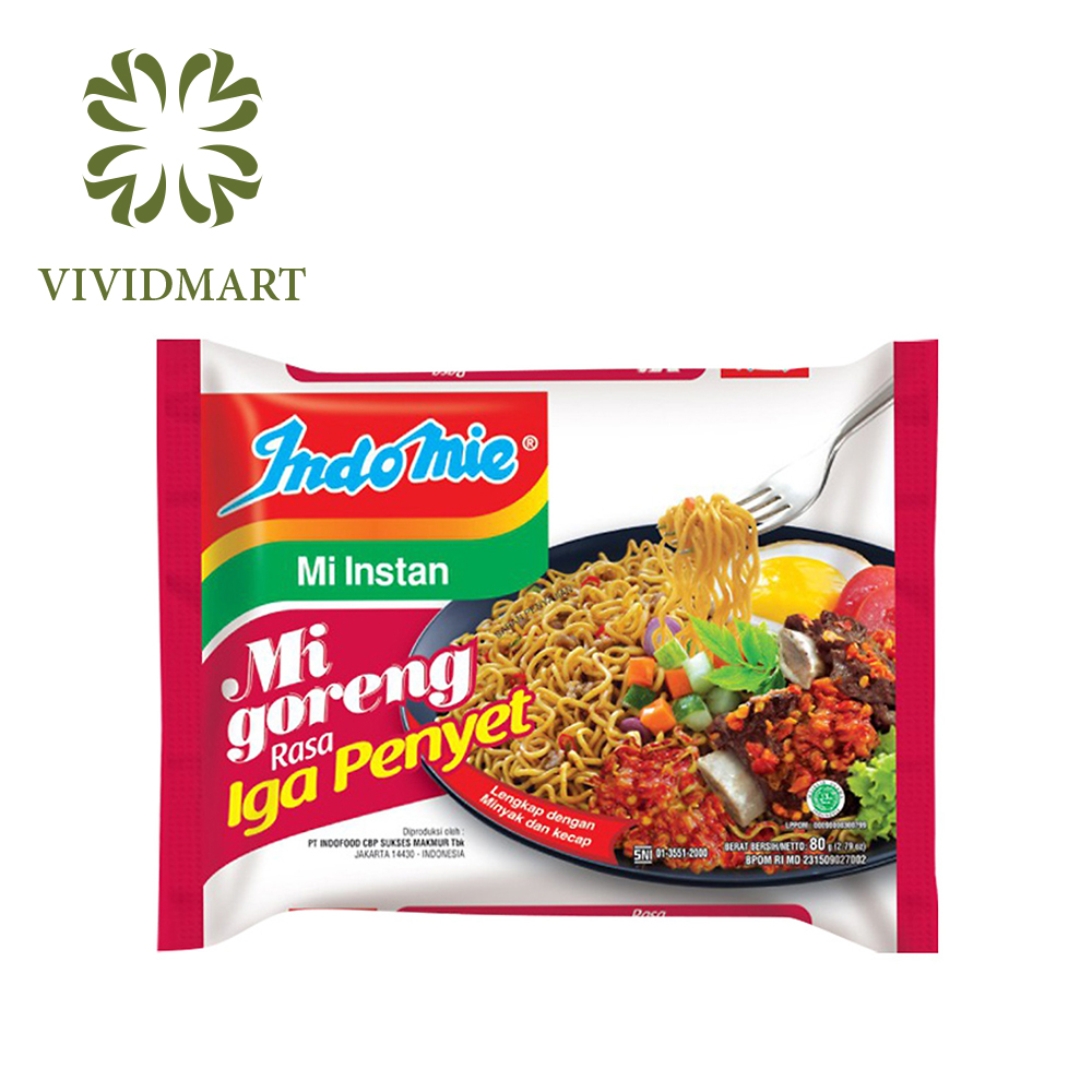 [Giao hàng toàn quốc] Mì Xào Khô Indomie Mì Goreng Vị Sườn – Gói 64gr - Indofood Indonesia (Indomie)