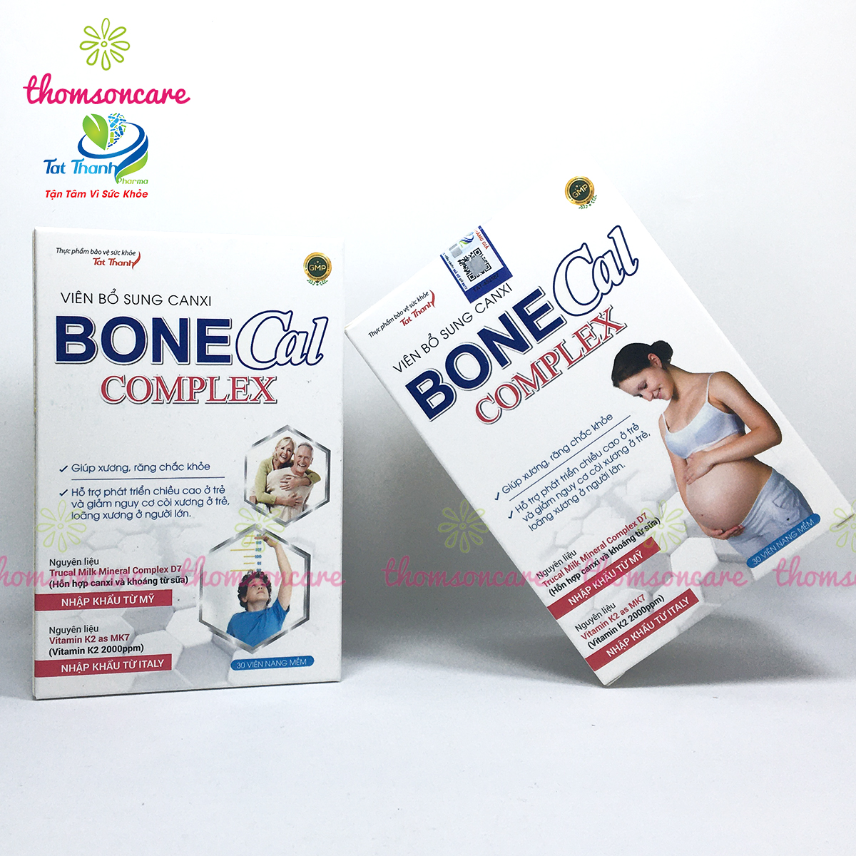 Bổ sung Canxi từ sữa Bone Cal Comlex - Giảm loãng, còi xương ở trẻ em và người lớn - Có thêm D3 K2 Hộp 30 viên