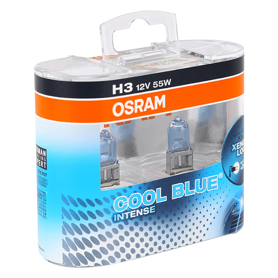 Bộ 2 Bóng Đèn Ô Tô Osram H3 Coolblue Intense (55W) - Xanh