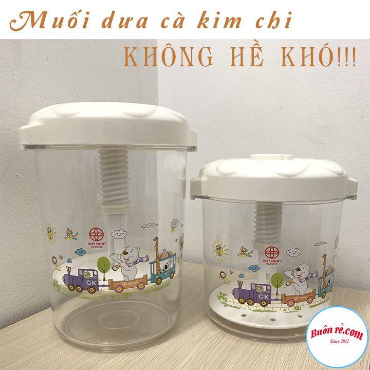 Hộp muối dưa cà Việt Nhật 2 size, Hũ muối dưa cà, hành, kim chi, măng ớt, rau củ giòn ngon (MS:6710/6711) -Buôn rẻ 01253