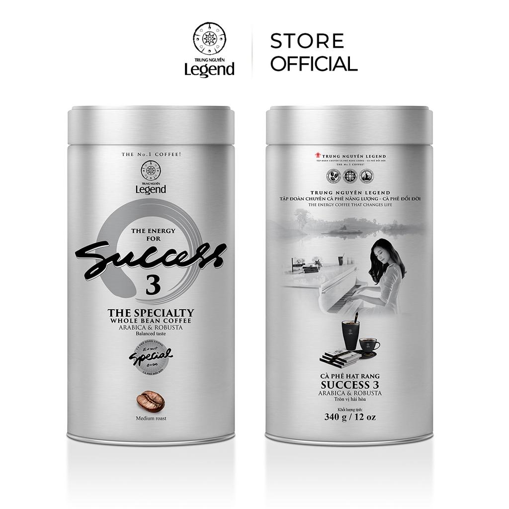 Combo 2 Hộp Cà phê pha máy  Success 3 - Trung Nguyên Legend - Hạt Mộc Arabica, Robusta (Lon 340gr)