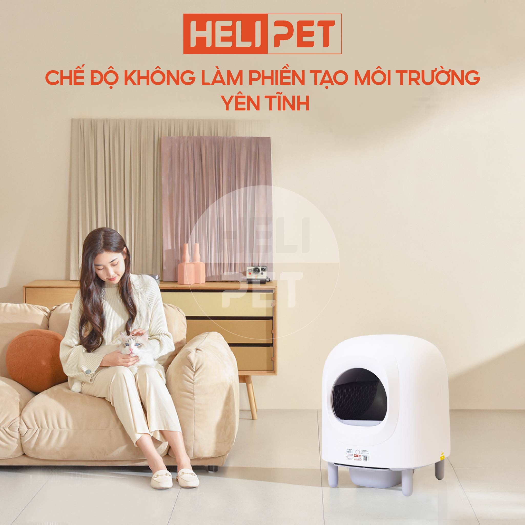 [NEW 2024] Máy Vệ Sinh, Dọn Phân Mèo Tự Động PETREE x HeLiPet, Kết Nối Wifi, Dùng App, Bản Quốc Tế