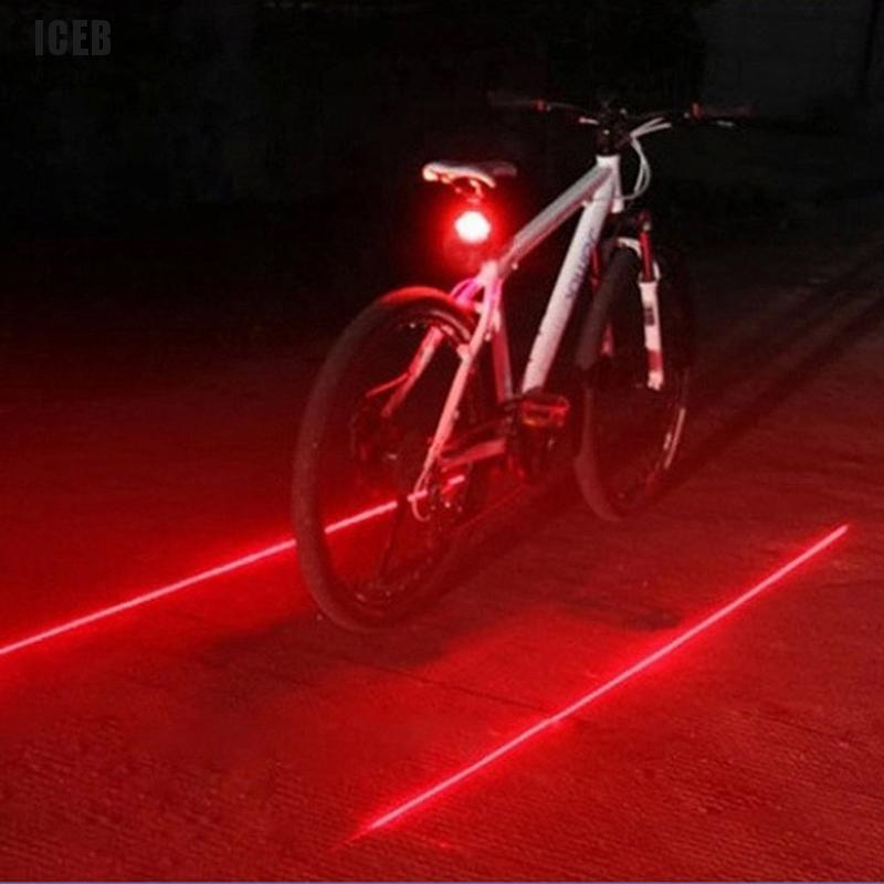 Đèn Cảnh Báo An Toàn Cho Xe Đạp Băngb 2 Laser + 5 Led