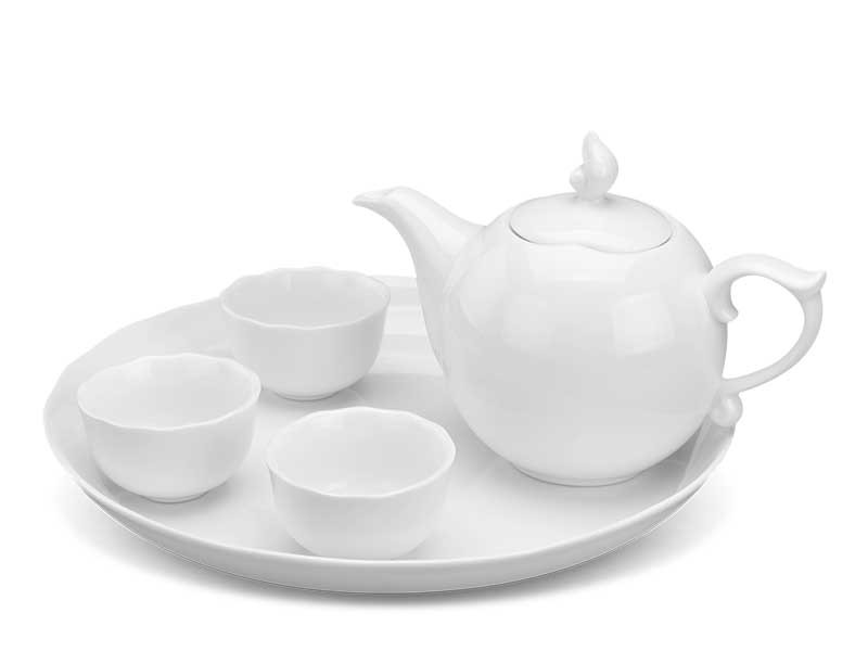 Bộ trà 0.3L Mẫu đơn IFP Trắng Ngà - Gốm sứ cao cấp Minh Long 1