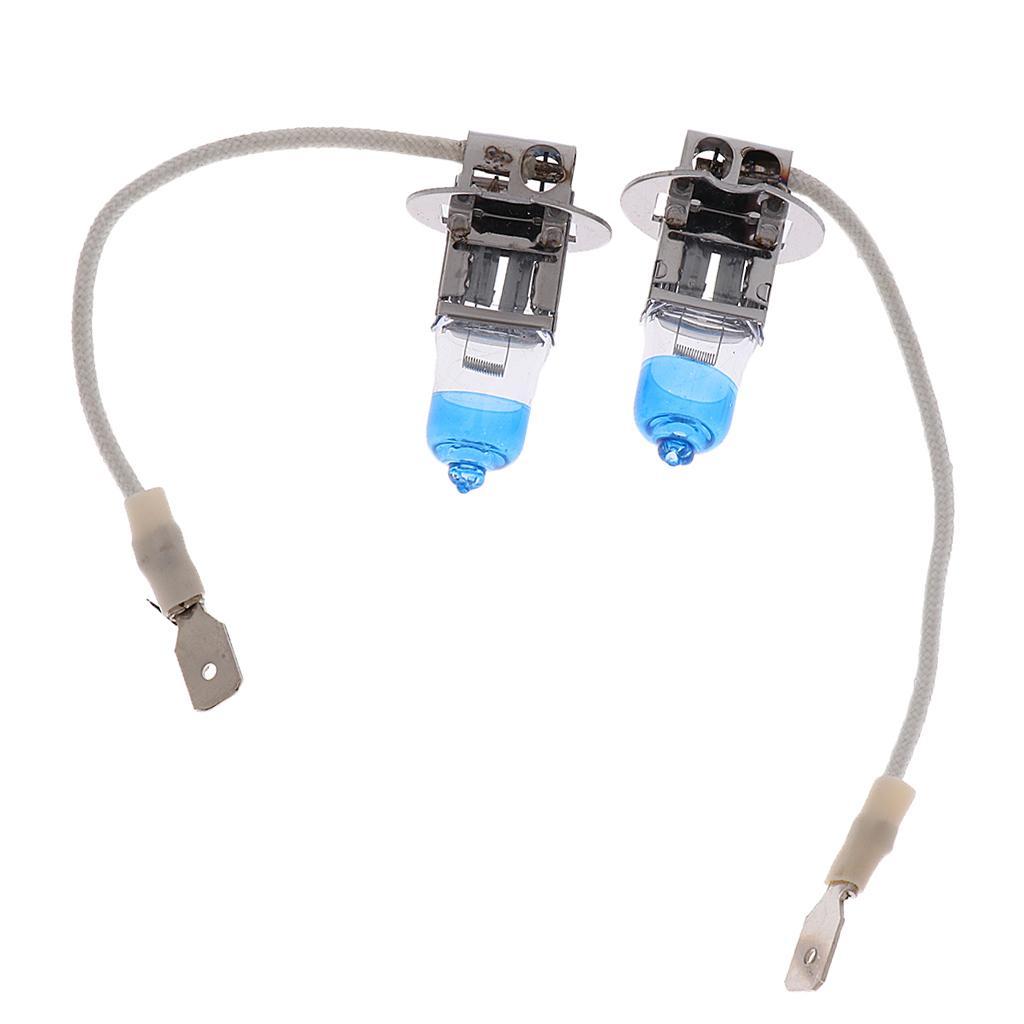2pcs 12V 55W H3 4000K Halogen Lamp Headlight High Temperature Resistant