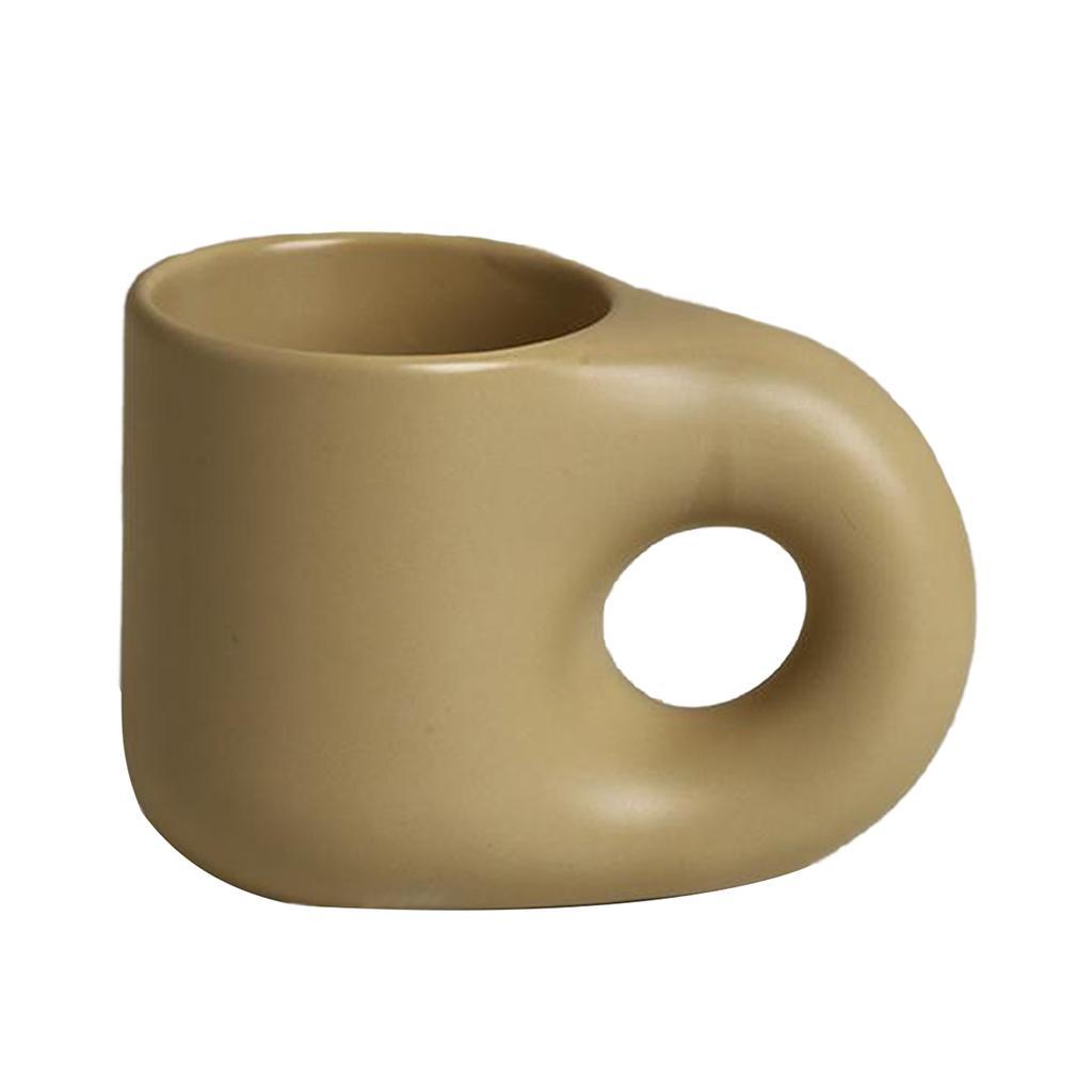 Ceramic Mug  Handle Coffee Mug Tea Cup Microwave and Safe Brown 320ml