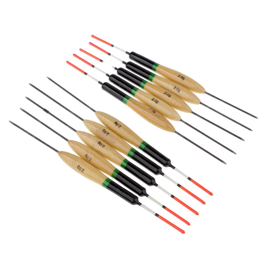 10Pcs Fishing Bait Indicator Float Bobbers Rock Fishing Saltwater
