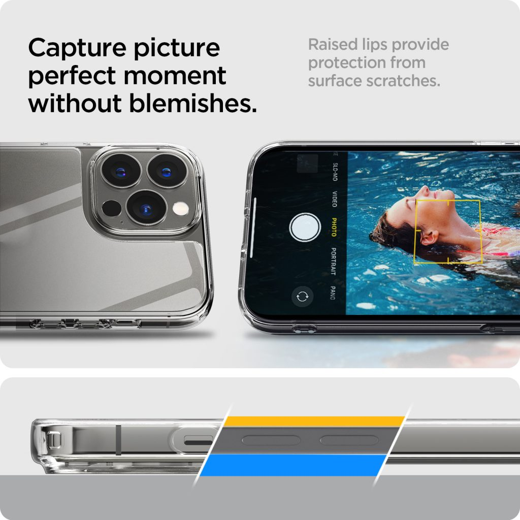 ỐP LƯNG DÀNH CHO IPHONE 13 PROMAX QUARTZ.H CRYSTAL CLEAR chống sốc với mặt sau trong suốt được thiết kế để mang lại độ trong suốt lâu dài - Hàng Chính Hãng