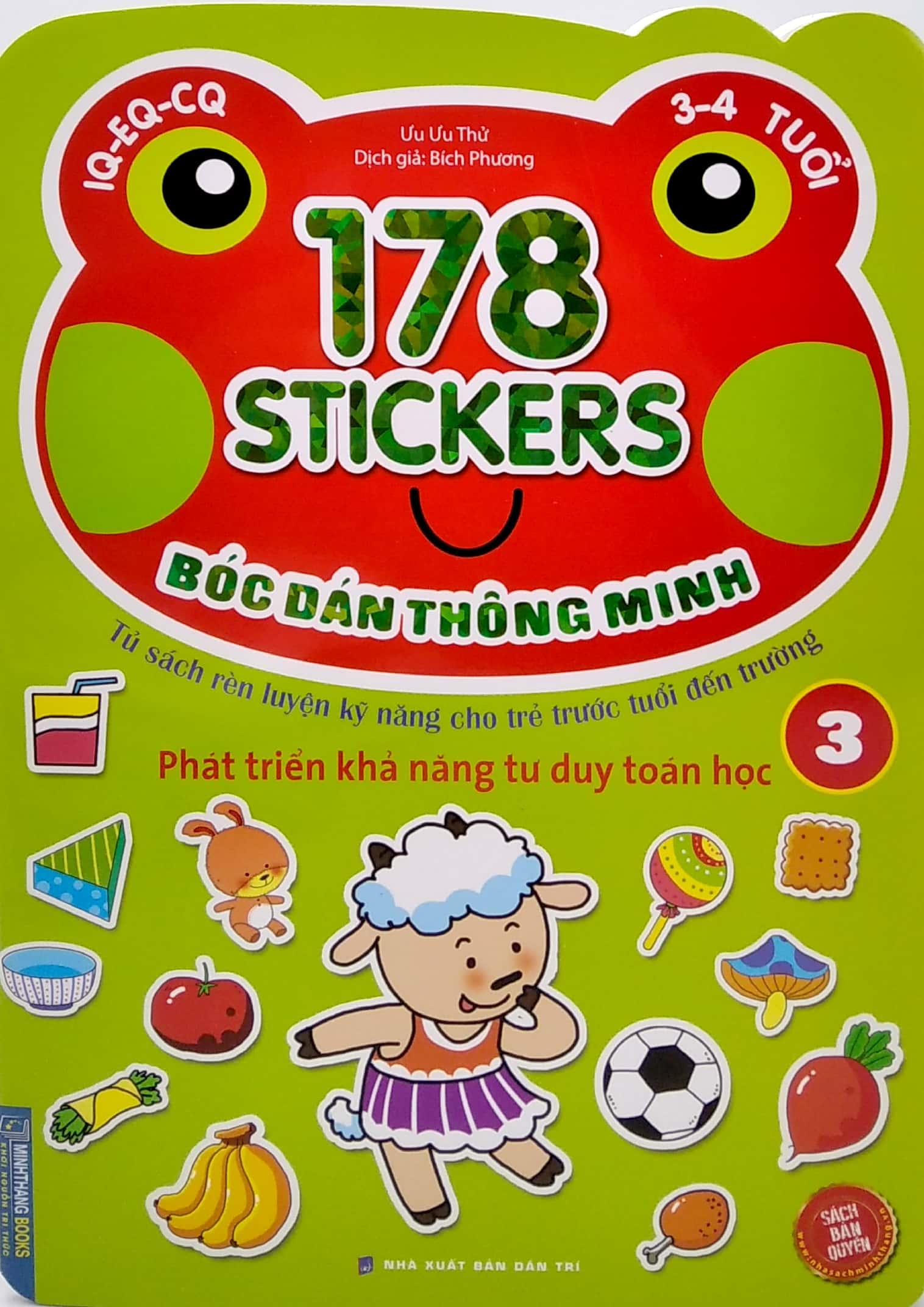 178 Stickers - Bóc Dán Thông Minh Phát Triển Khả Năng Tư Duy Toán Học - Tập 3