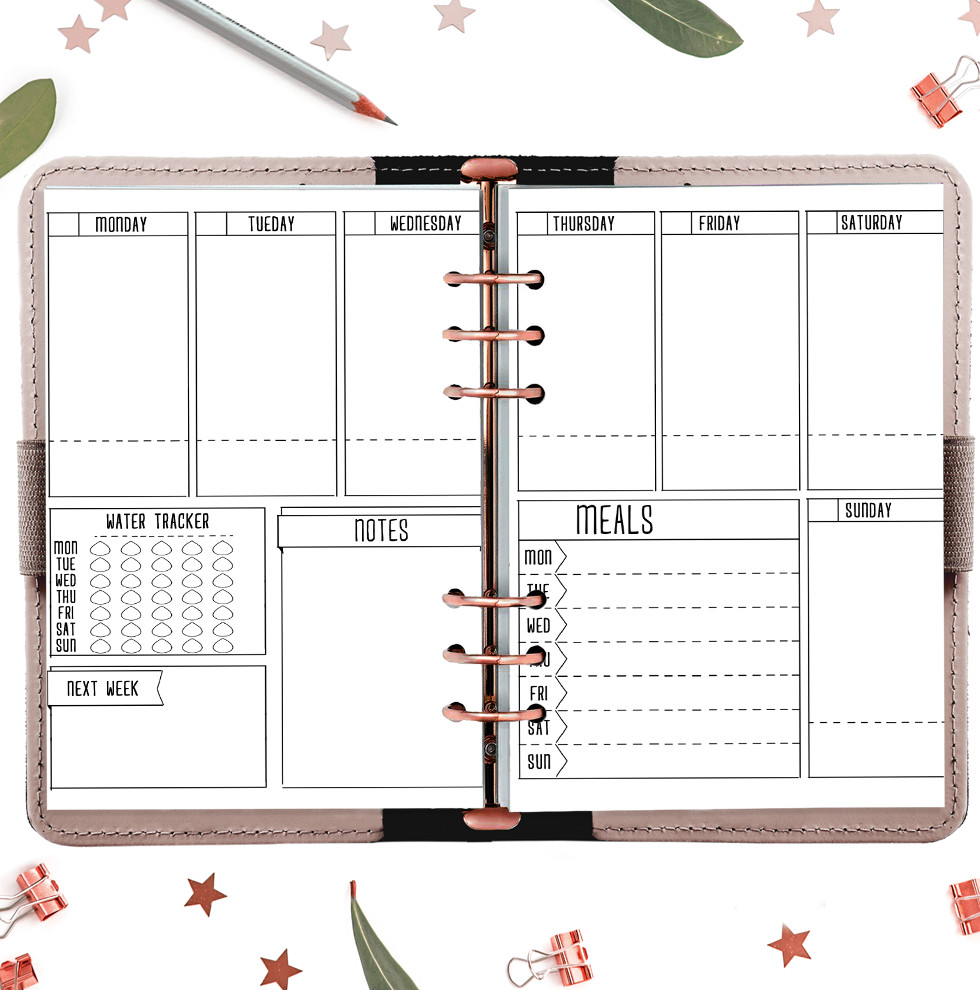 Sổ c.ò.n.g 6 lỗ A5 planner &quot;Kế hoạch trọn đời&quot;  tháng, tuần, ngày in sẵn layout trang trí