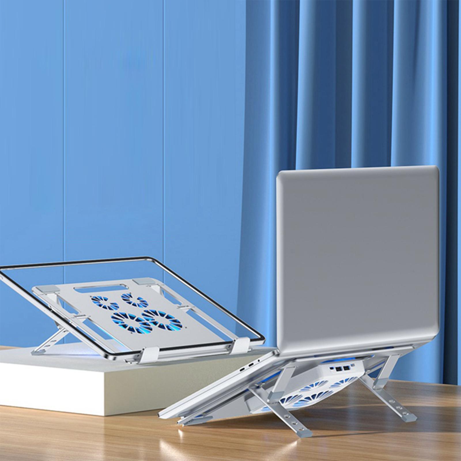 Laptop Stand with Cooling Fan Notebook Riser Aluminum Alloy for Notebook