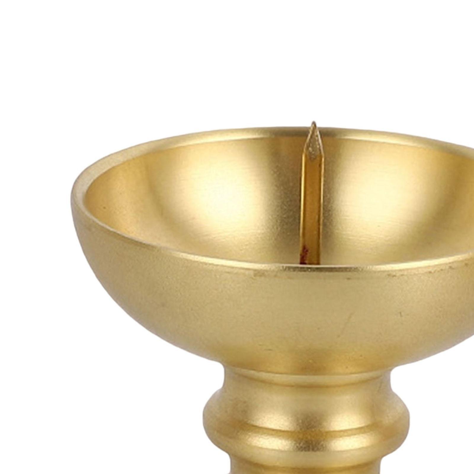 Copper Tealight Holder Candle Holder Buddhist Candlestick Desk Decorations