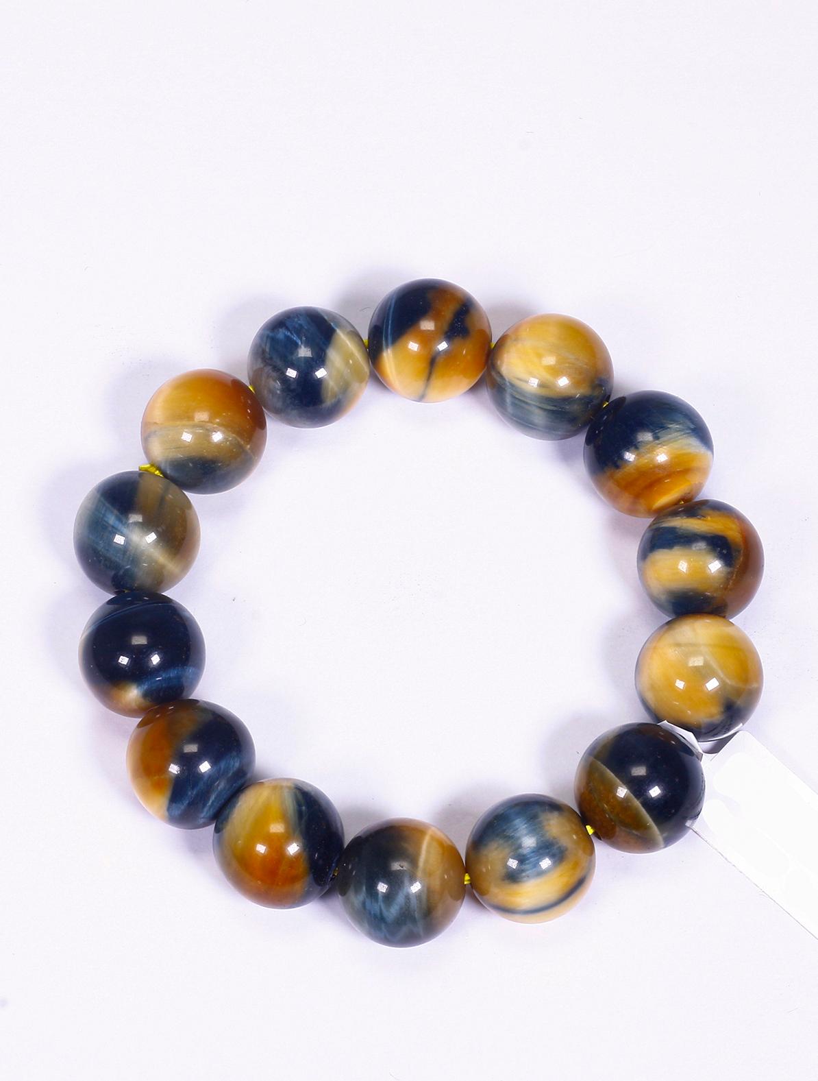 Vòng tay đá mắt hổ vàng xanh mệnh thổ, kim , mộc - Ngọc Quý Gemstones