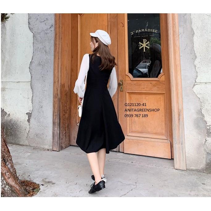 Q121120 ĐẦM SUÔNG CHỮ A CỔ VUÔNG