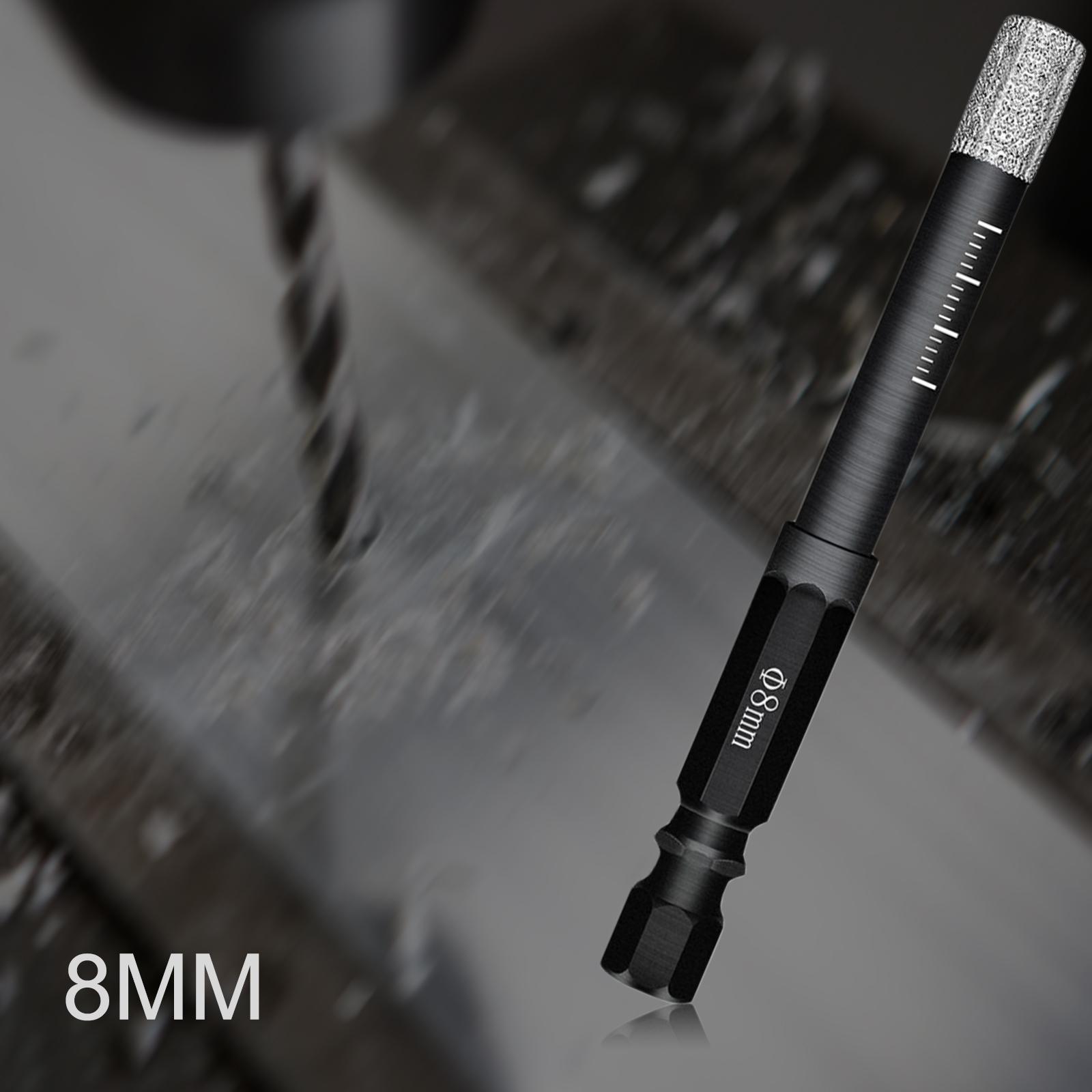 Universal Diamond Dry Drill Bit Set 8/10/12mm for Ceramic Marble Stone Hard