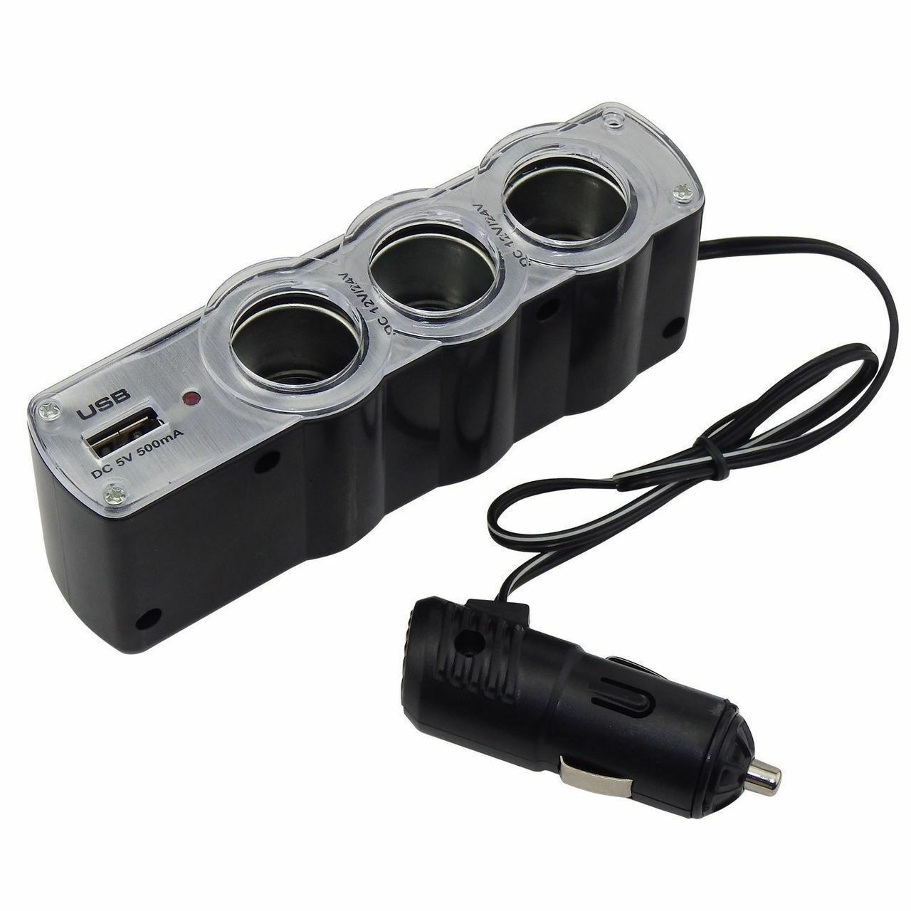 Bộ chia tâu trên ô tô 3 tâu 1 cổng USB - Bộ chia sạc 12V 1 tâu sạc ra 3 tâu sạc cho ô tô, xe hơi