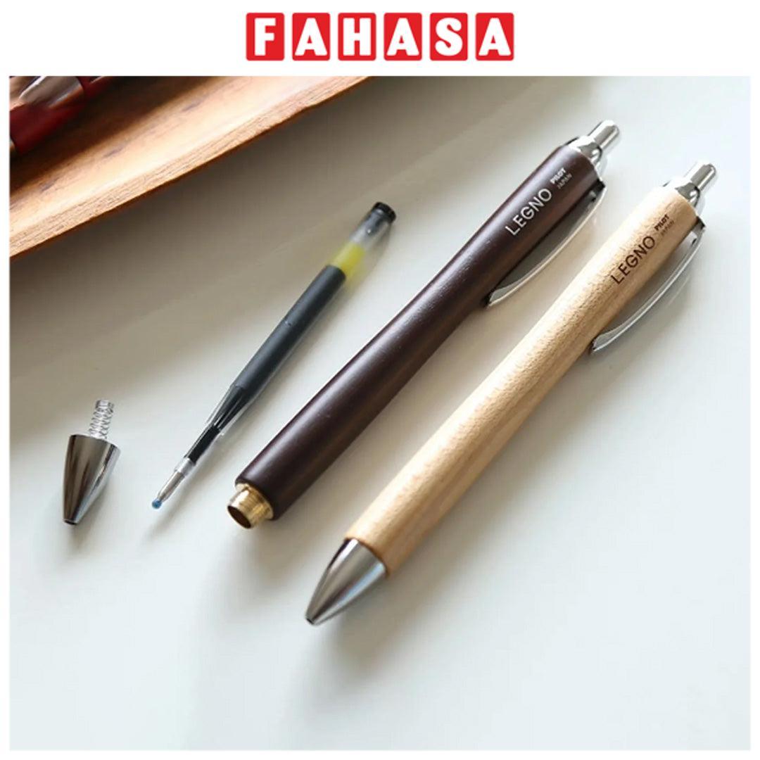 Bút Bi Ký Legno 0.7 mm - Pilot BLE-1SK-R - Mực Đen - Thân Gỗ Đỏ Kèm Hộp Ngũ Hành Và Túi