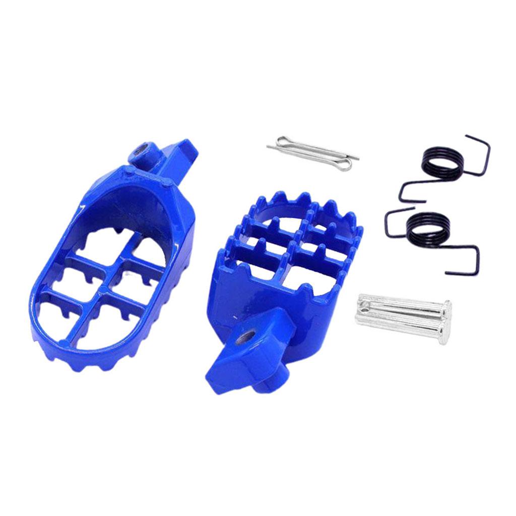 Blue Foot Pegs Rests Pedals for Yamaha PW50 PW80 for Honda XR50 XR70 Dirt Bike