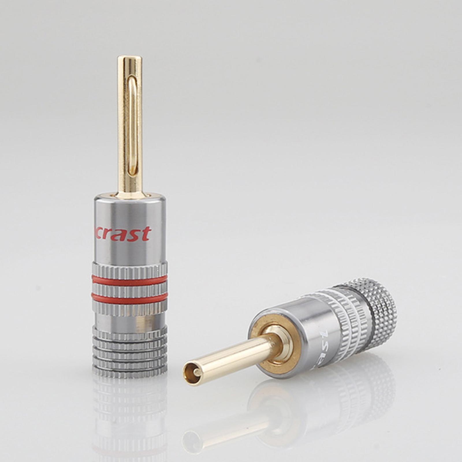 4mm Banana Plug Connector Speaker Cable Screw Type Terminal Connectors