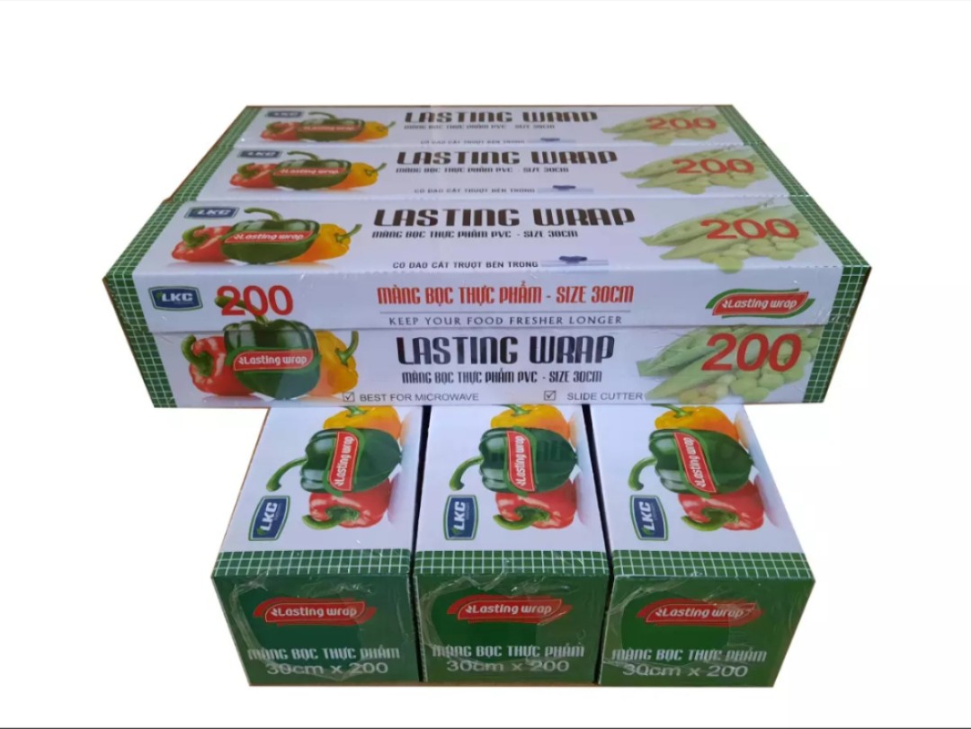 Màng bọc thực phẩm PVC lasting wrap 30cm×200
