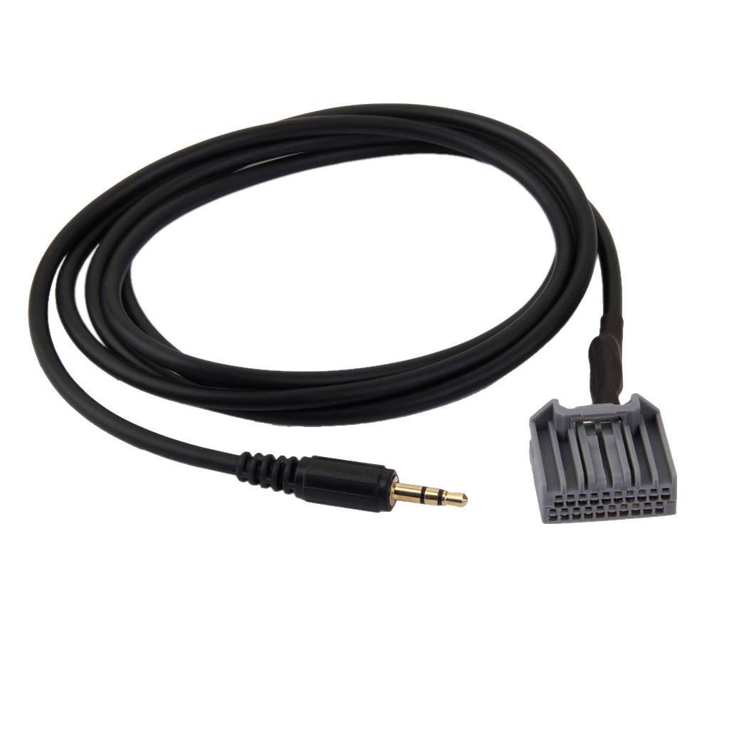 Car 3.5mm Jack AUX MP3 Music Audio Input Cable Adapter For Honda CRV Civic