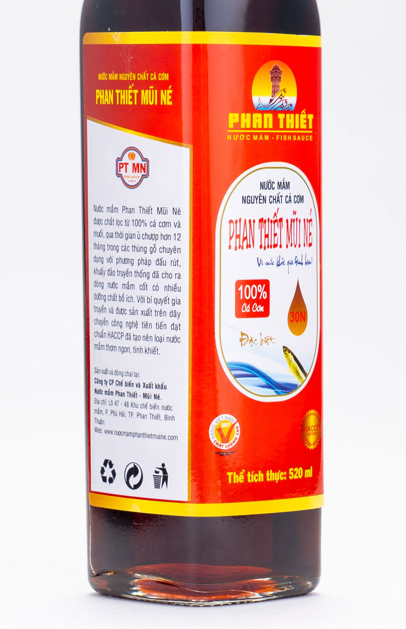 Nước Mắm Cá Cơm Truyền Thống Phan Thiết Mũi Né 30N 30 Đạm x 520ml