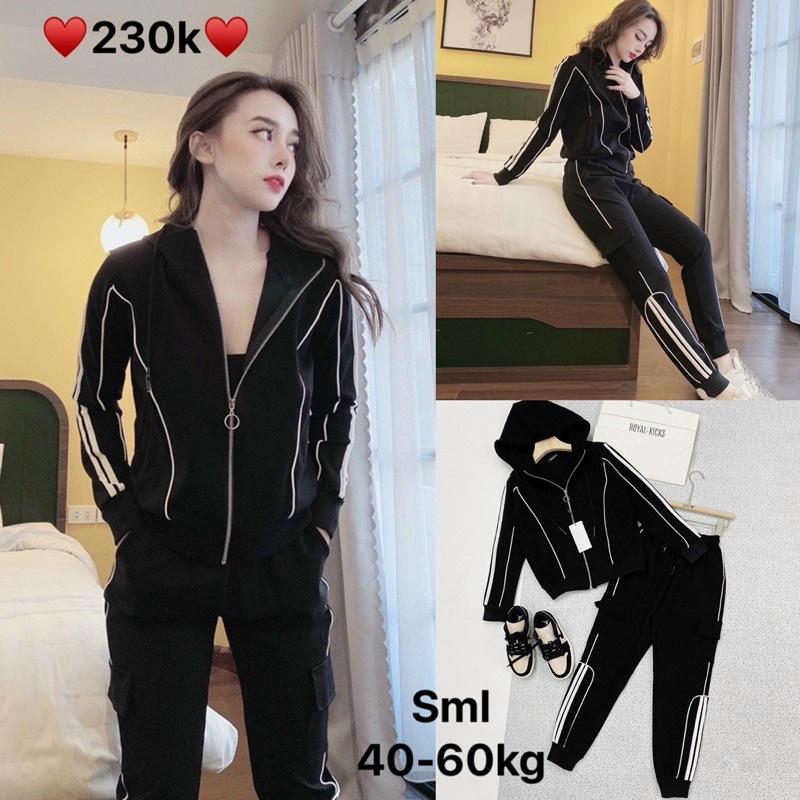 Bộ umi mũ khoá viền cao cấp cho nữ